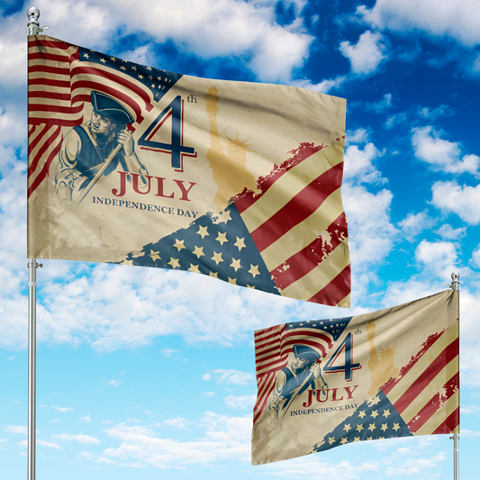 Independence Day 4th July House Flag