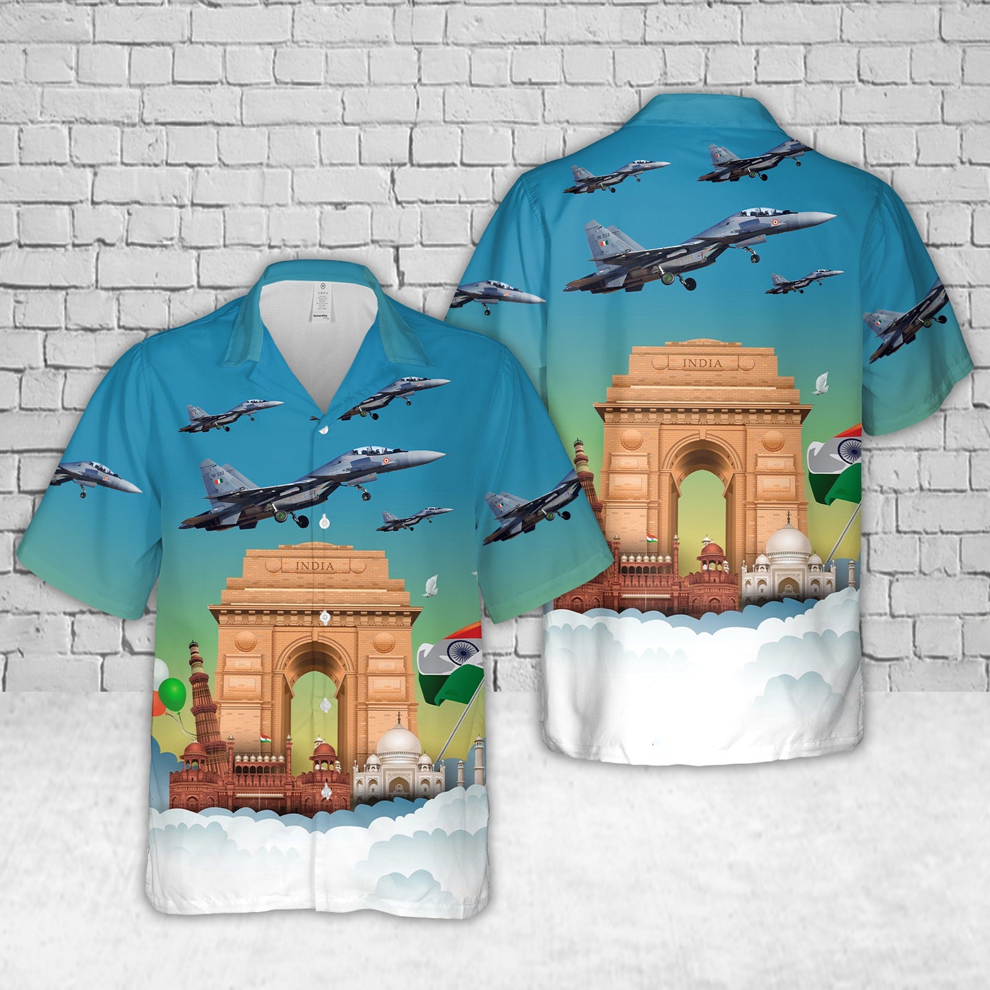 Indian Air Force Sukhoi Su-30MKI, Happy Independence Day India Hawaiian Shirt