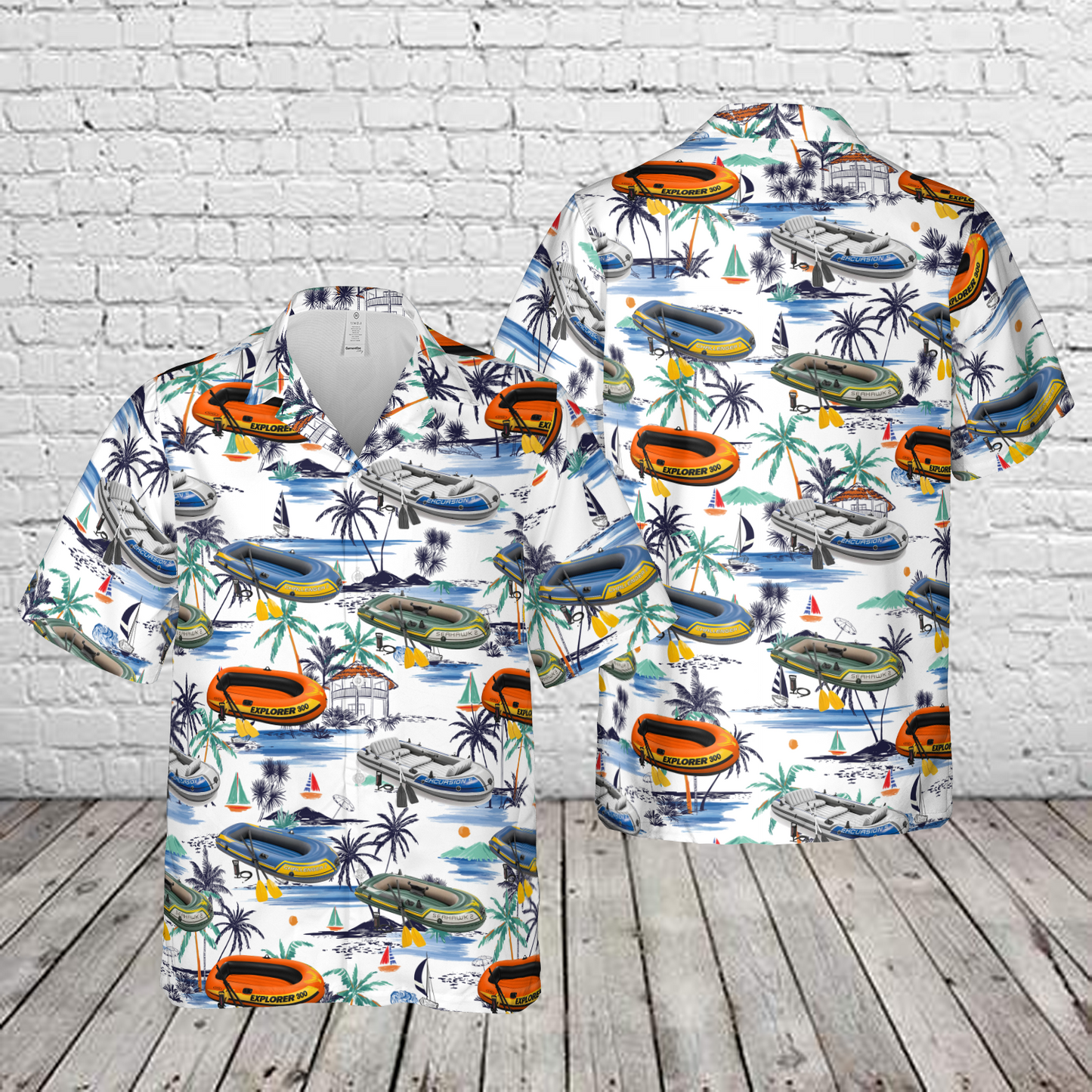 Inflatable Boat Hawaiian Shirt
