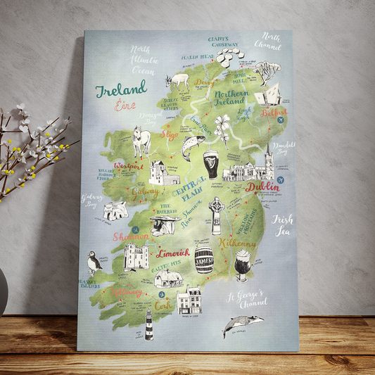 Ireland Map Canvas