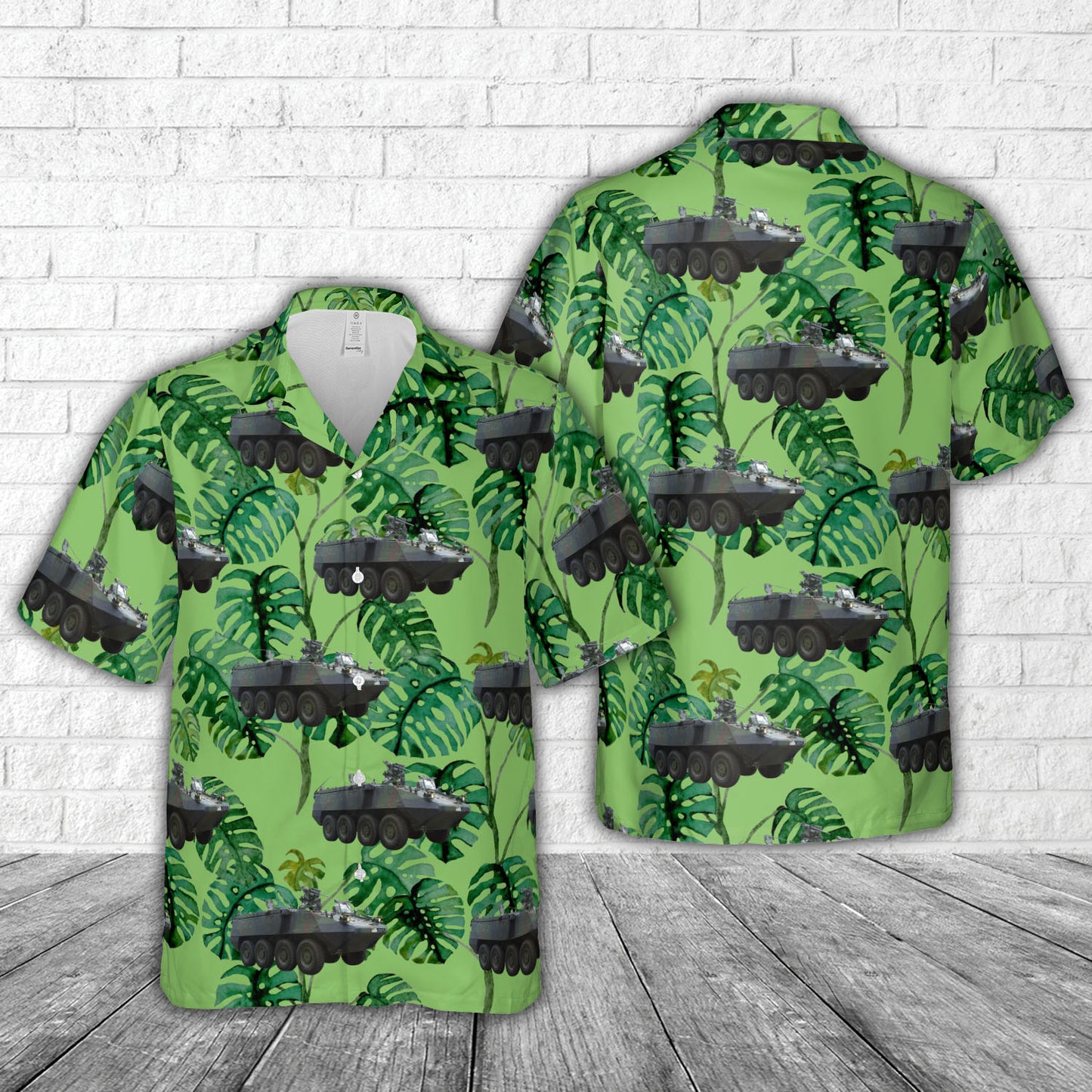 Irish Army Mowag APC (Armoured Personnel Carrier) Hawaiian Shirt