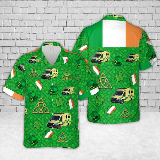 Irish National Ambulance Service, St Patrick's Day Hawaiian Shirt