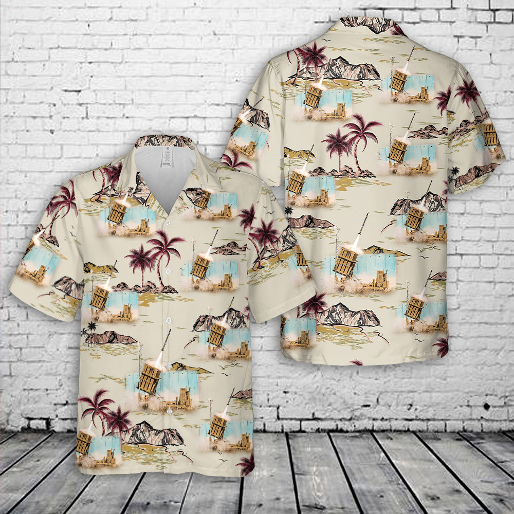Iron Dome Tamir Interceptor Missile Hawaiian Shirt