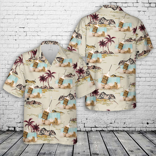 Iron Dome Tamir Interceptor Missile Hawaiian Shirt