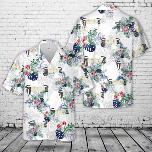 Ironworker Tool Belt and Tools Hawaiian Shirt