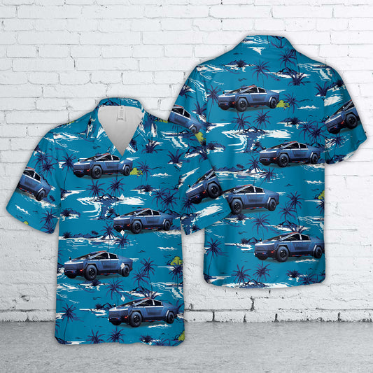 Irvine Police Department (IPD) Tesla Cybertruck Hawaiian Shirt