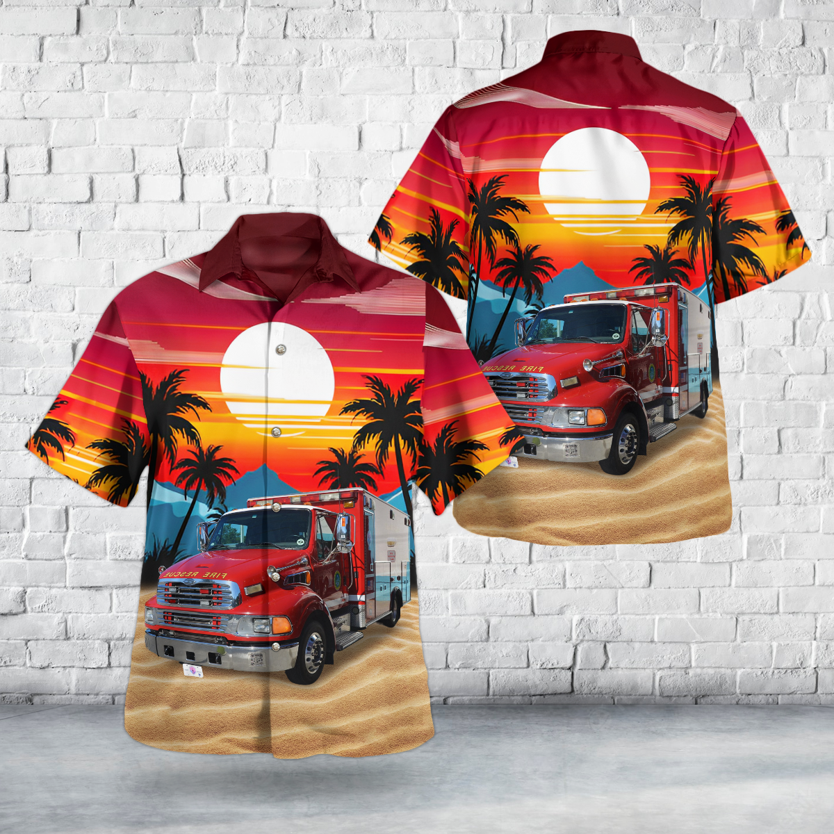 Islamorada, Florida, Islamorada Fire Rescue Rescue 20 Hawaiian Shirt