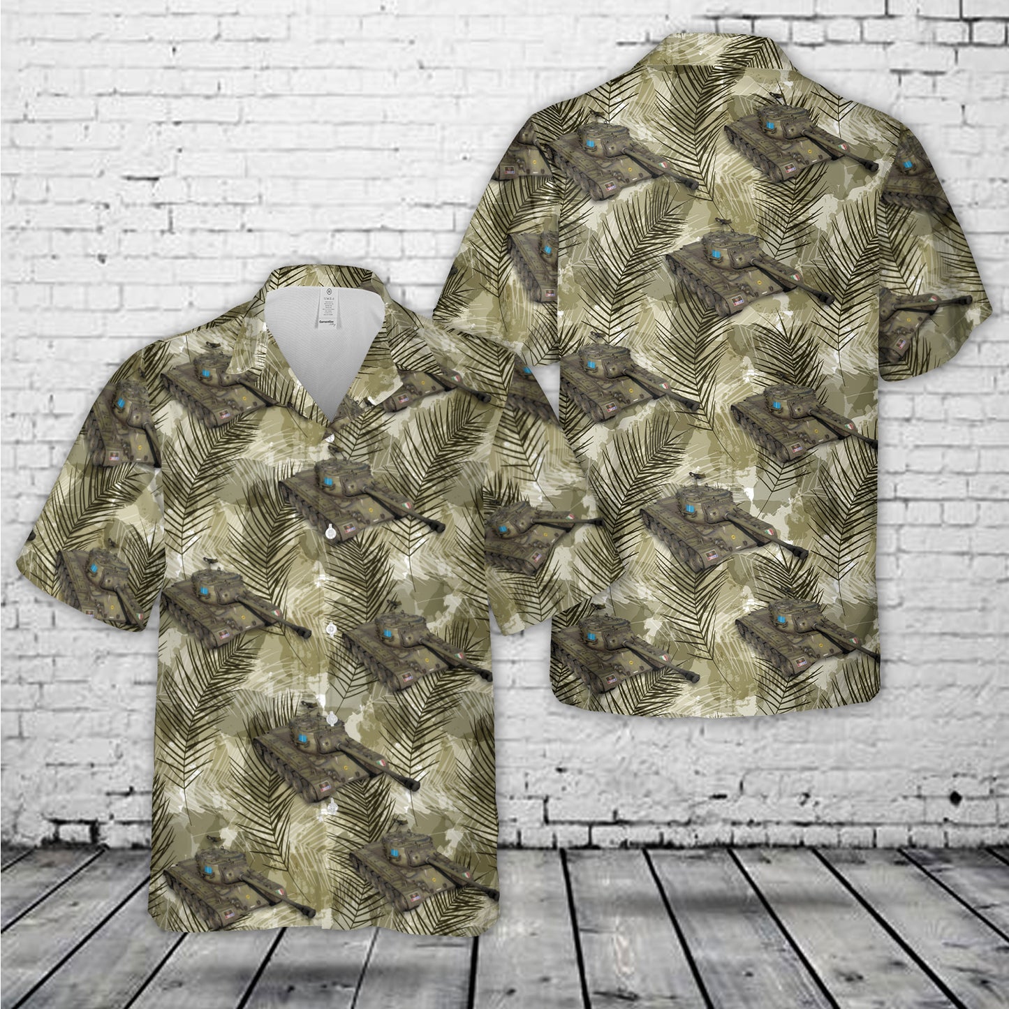 Italian Army M26 Pershing 132 Divisione corazzata "Ariete" Hawaiian Shirt