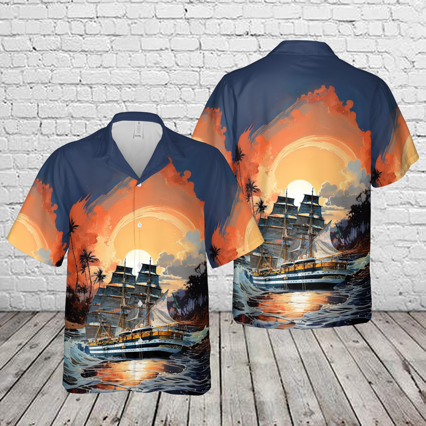 Italian Navy Amerigo Vespucci Hawaiian Shirt