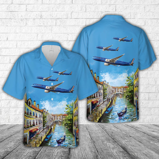 Italy ITA Airways Airbus A350-900 Hawaiian Shirt