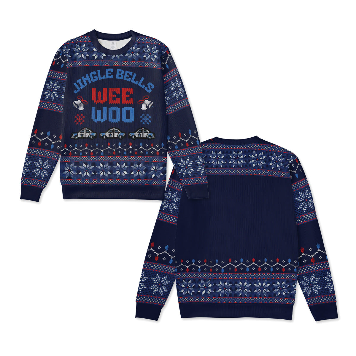 JINGLE WEE WOO Police Car Christmas Knitted Sweater