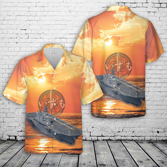 Japan Maritime Self-Defense Force (JMSDF) JS Izumo (DDH-183) Hawaiian Shirt