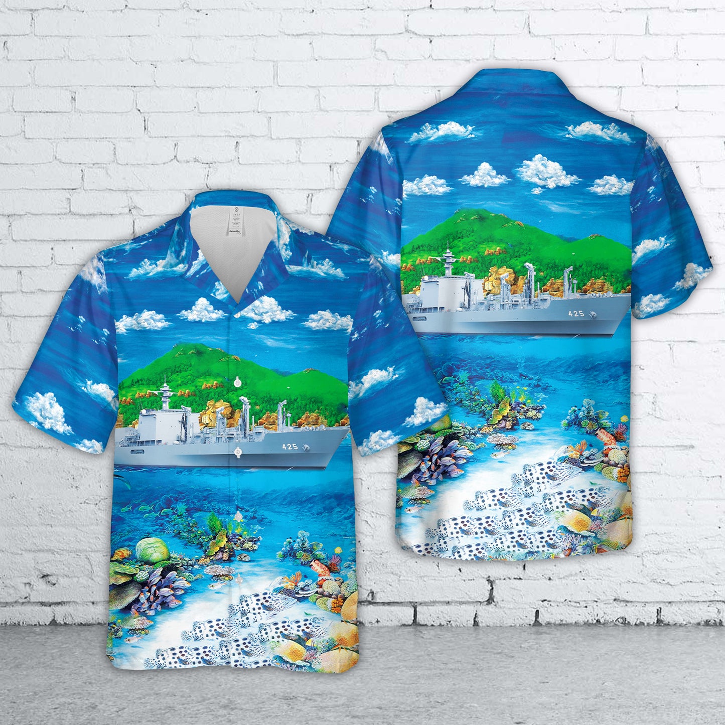 Japan Maritime Self-Defense Force (JMSDF) JS Mashū (AOE-425) Hawaiian Shirt