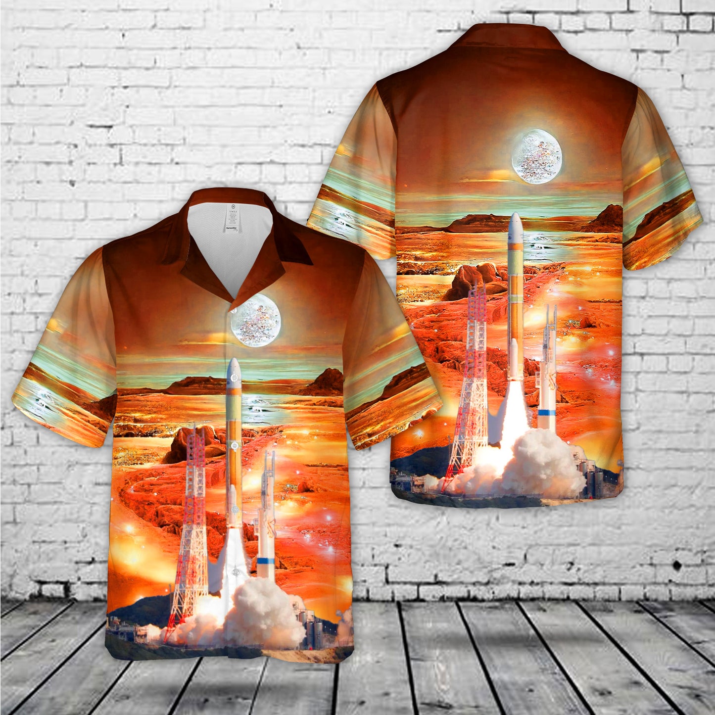 Japanese Jaxa H3 rocket Hawaiian Shirt