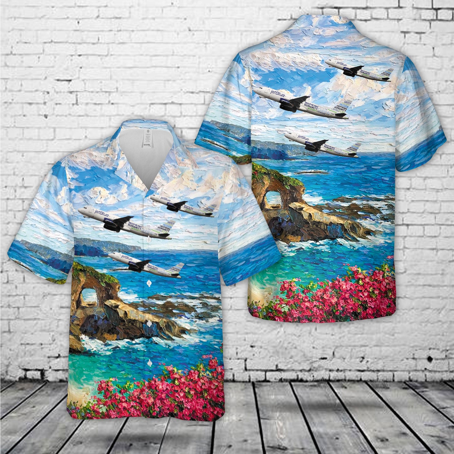 JetBlue Airbus A320 N598JB BOS "Bluemanity" special livery Hawaiian Shirt