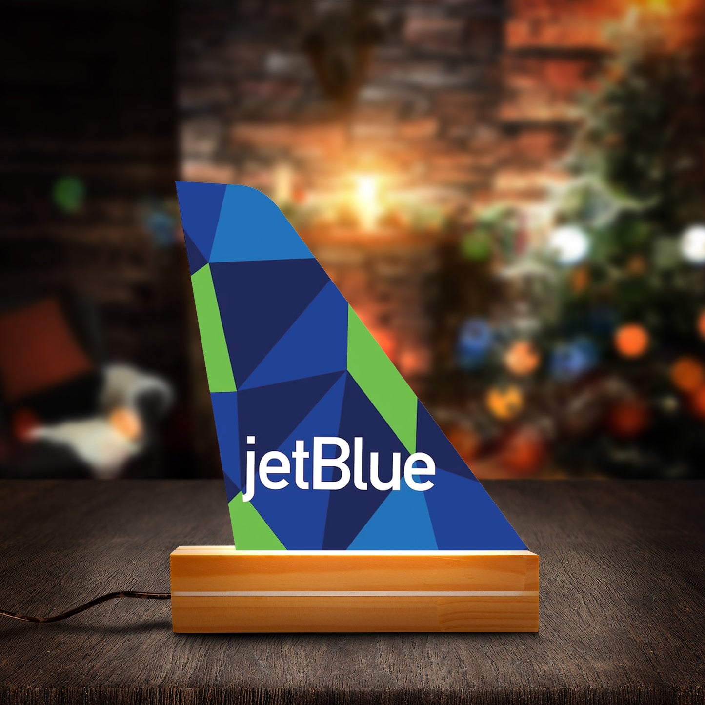 JetBlue Prism Tail Custom Shape Photo Night Light