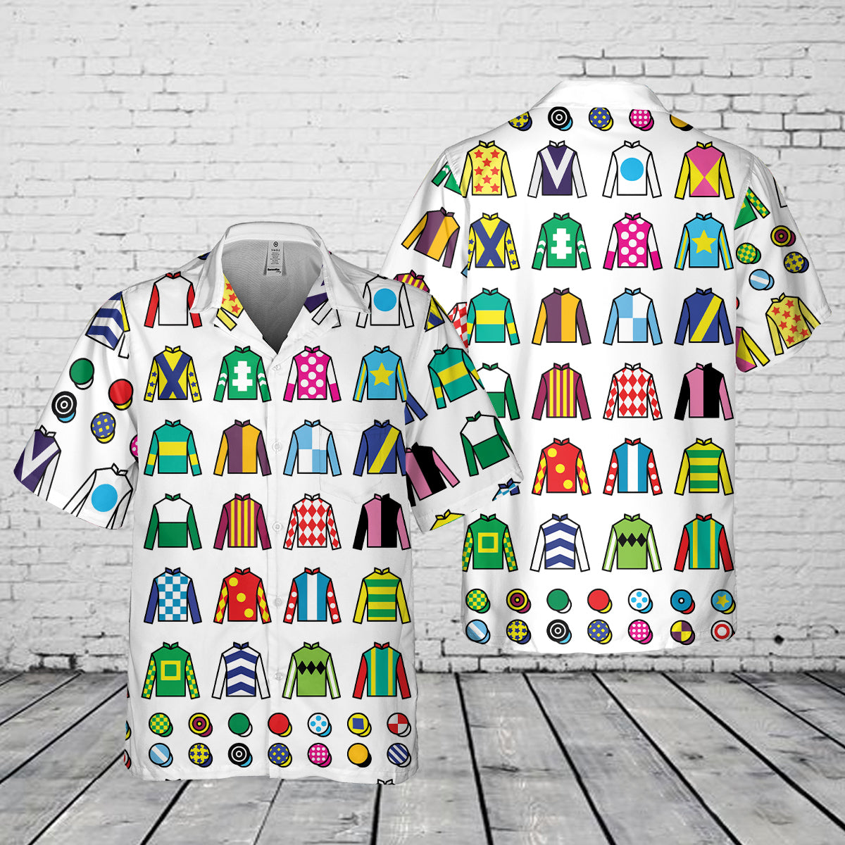 Jockey silks Horse racing Pocket Hawaiian Shirt
