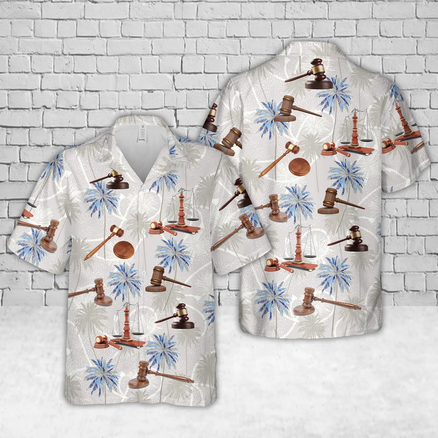 Judge Gavel-Hammer Hawaiian Shirt