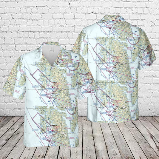 Juneau VFR Sectional Chart Hawaiian Shirt