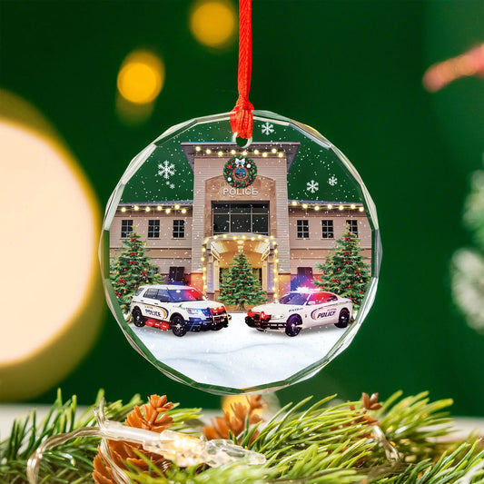 Jupiter, Florida, Jupiter Police Department Christmas Glass Ornament