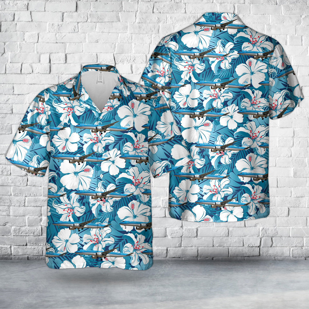 KLM Cityhopper Embraer E195-E2 (ERJ 190-400 STD) Hawaiian Shirt