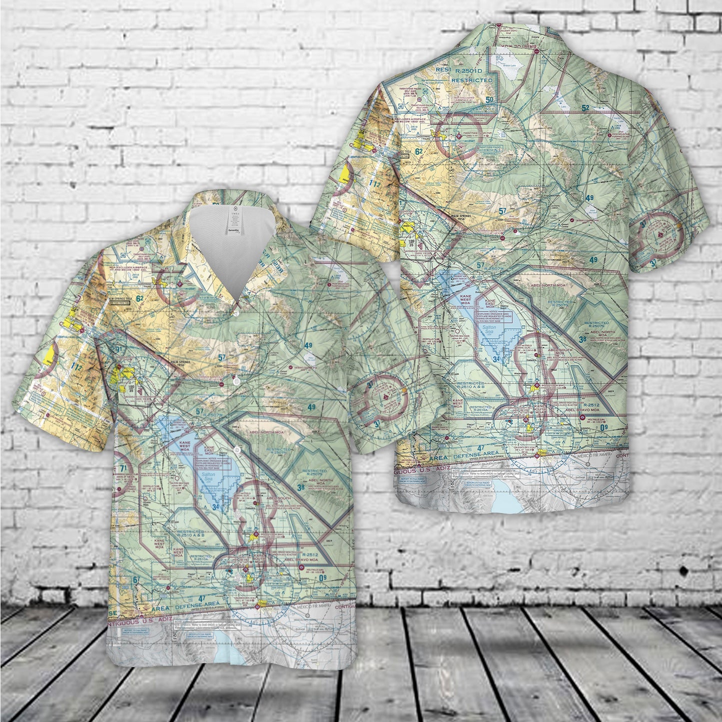 KNJK vfr sectional Hawaiian Shirt