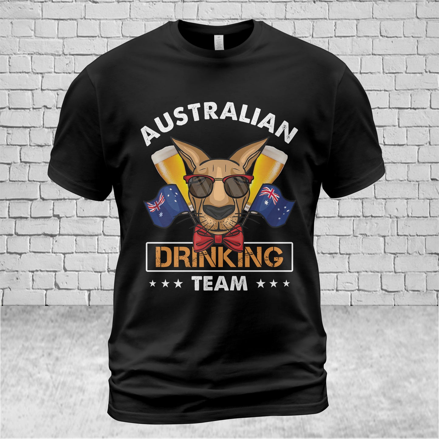 Kangaroo Drinking Beer Australia Day Party Classic Unisex T-Shirt Gildan 6400 (Made In EU) NLMP0808PT12
