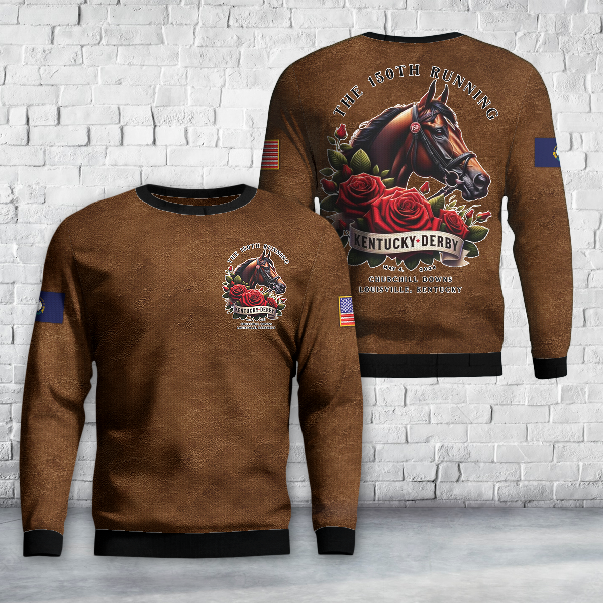 Kentucky Derby 150th Anniversary Christmas AOP Sweater