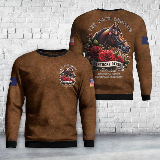 Kentucky Derby 150th Anniversary Christmas AOP Sweater