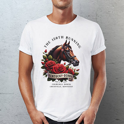 Kentucky Derby 150th Anniversary Classic Unisex T-Shirt Gildan 5000 (Made In US) DLQD1604PT07