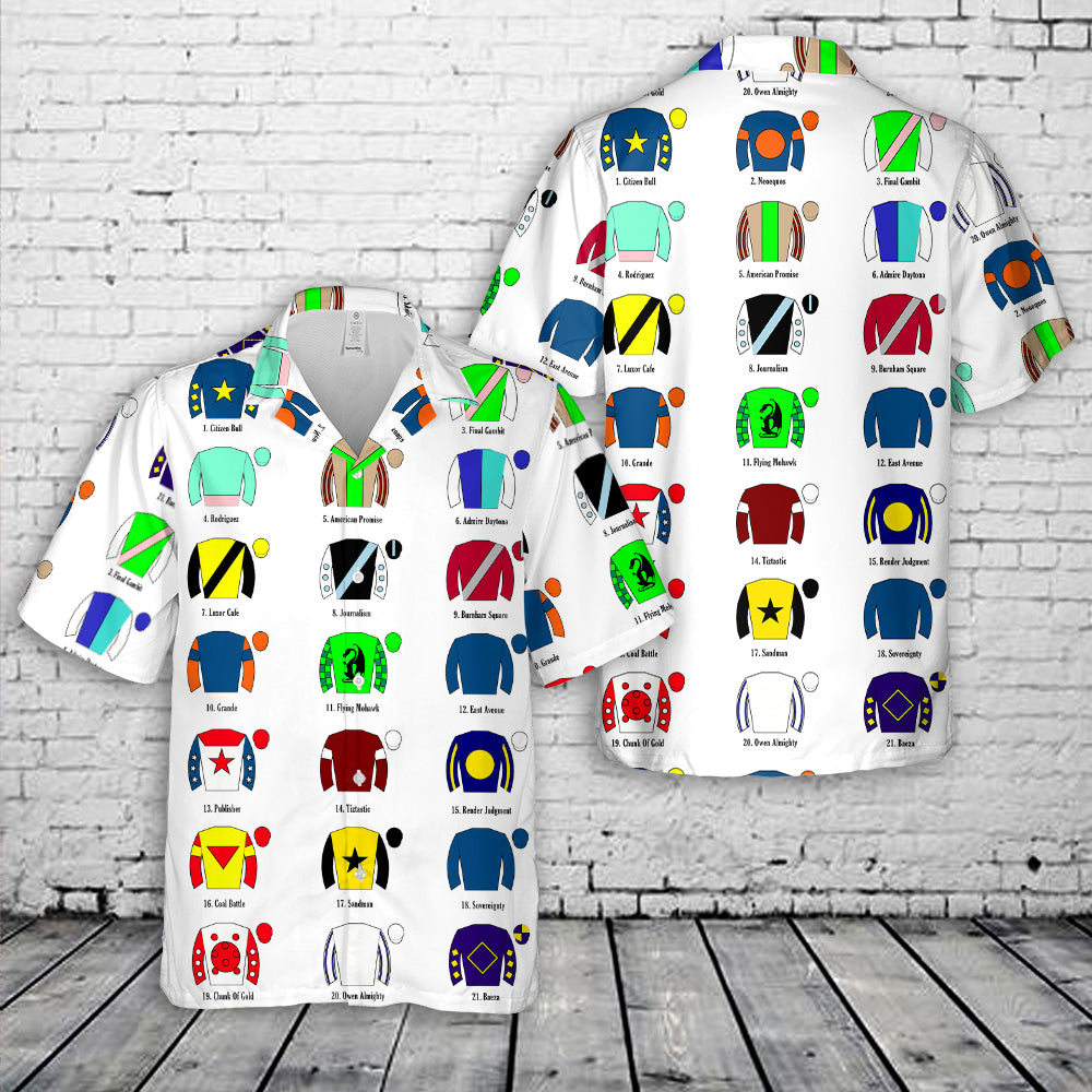 Kentucky Derby 2025 Jockey Silks Hawaiian Shirt