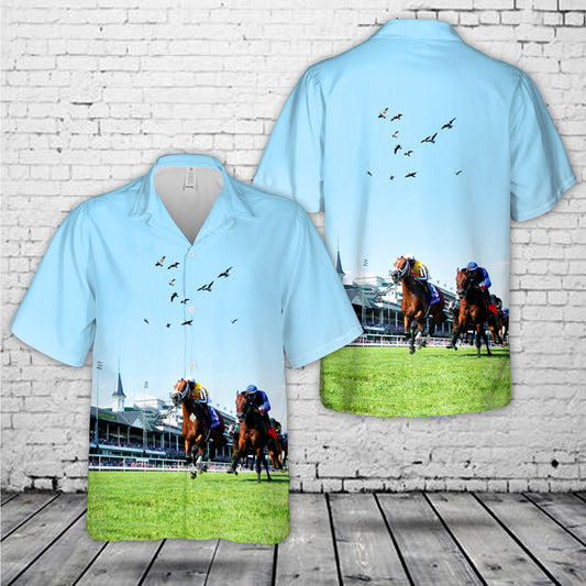 Kentucky Derby Horse Racing Hawaiian Shirt