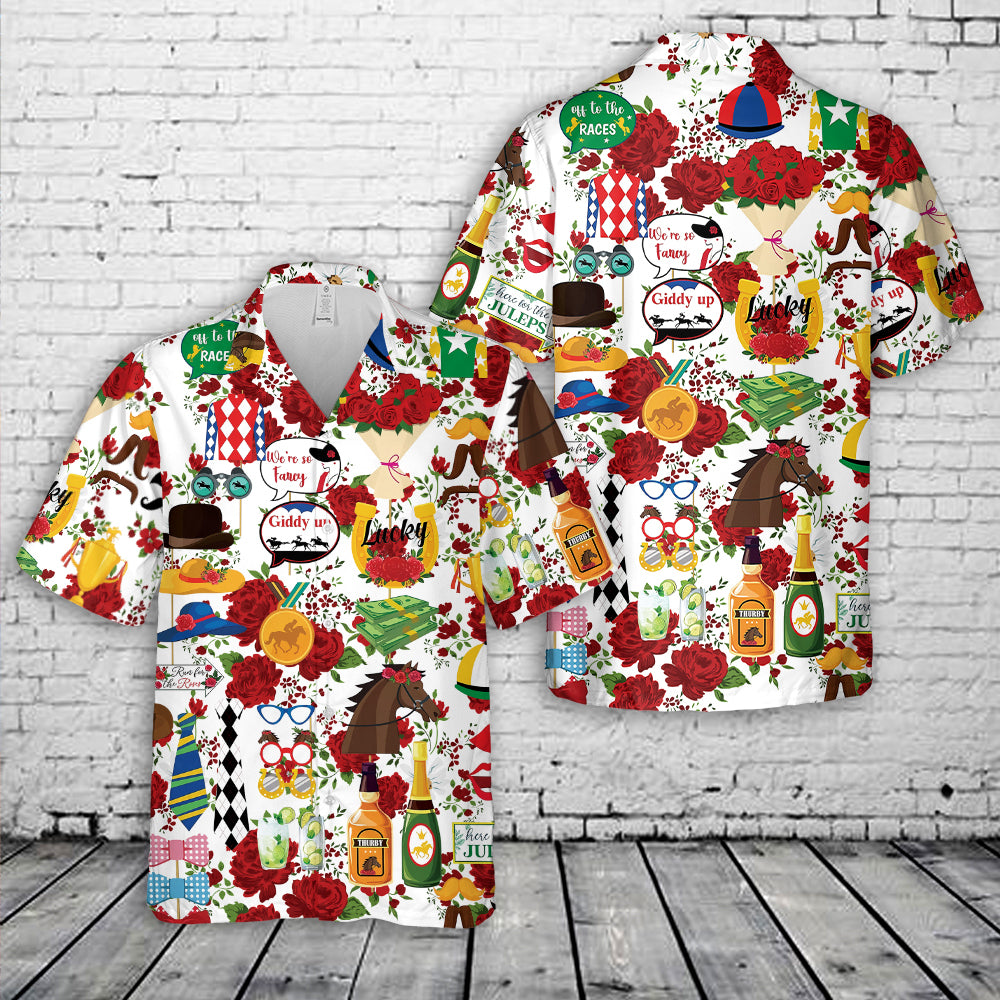 Kentucky Derby Horse Racing Hawaiian Shirt