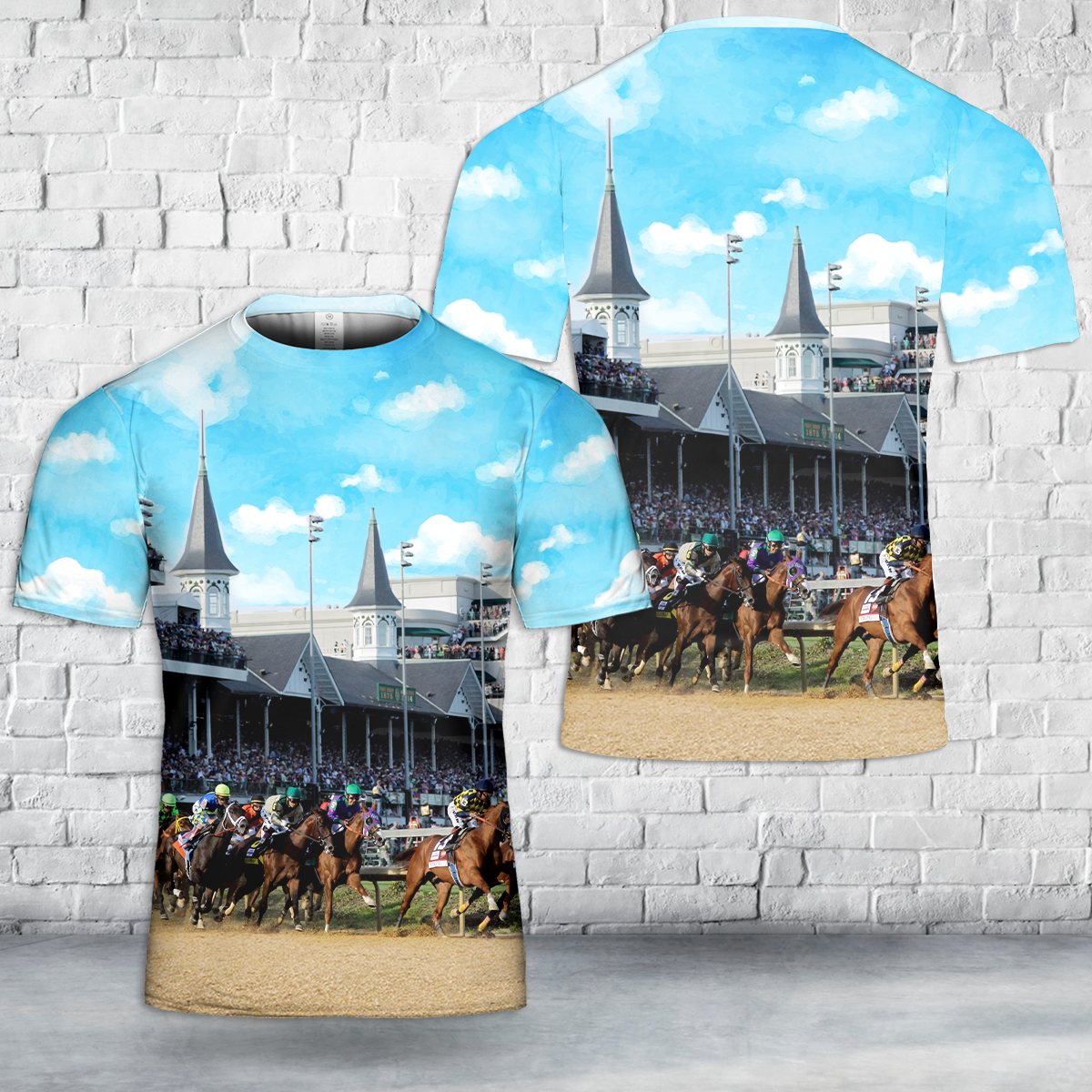 Kentucky Derby Horse Racing T-Shirt 3D