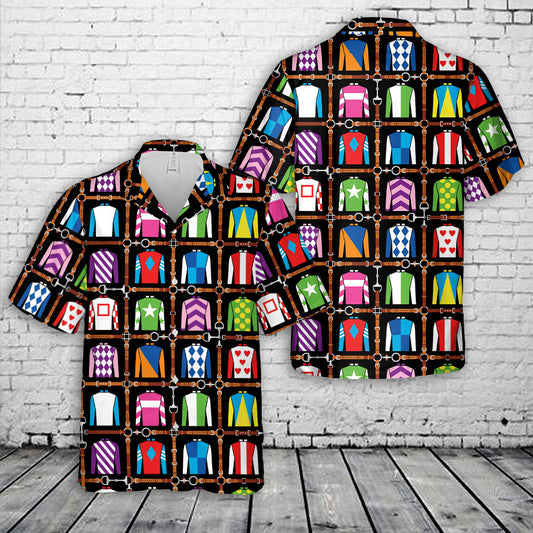 Kentucky Derby Pattern Hawaiian Shirt