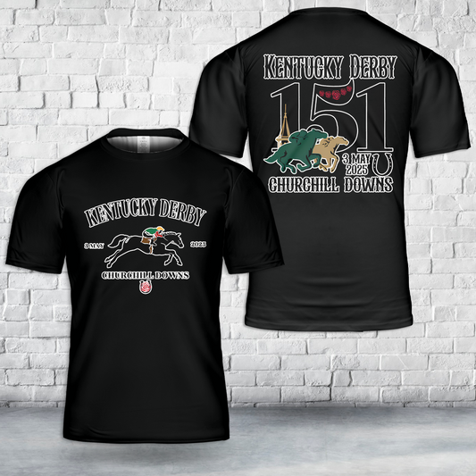 Kentucky Derby Race Horse Racing 2025 T-Shirt 3D