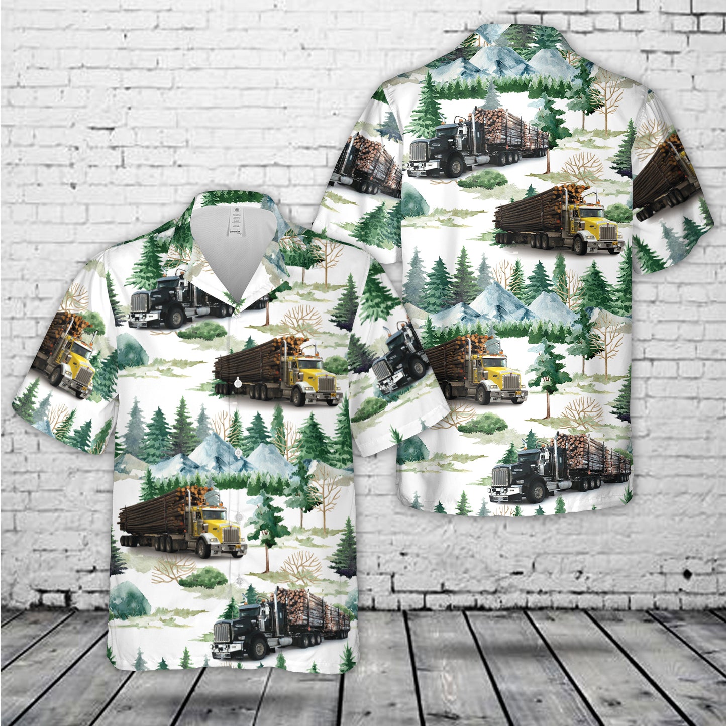 Kenworth T800 Logging Truck Hawaiian Shirt