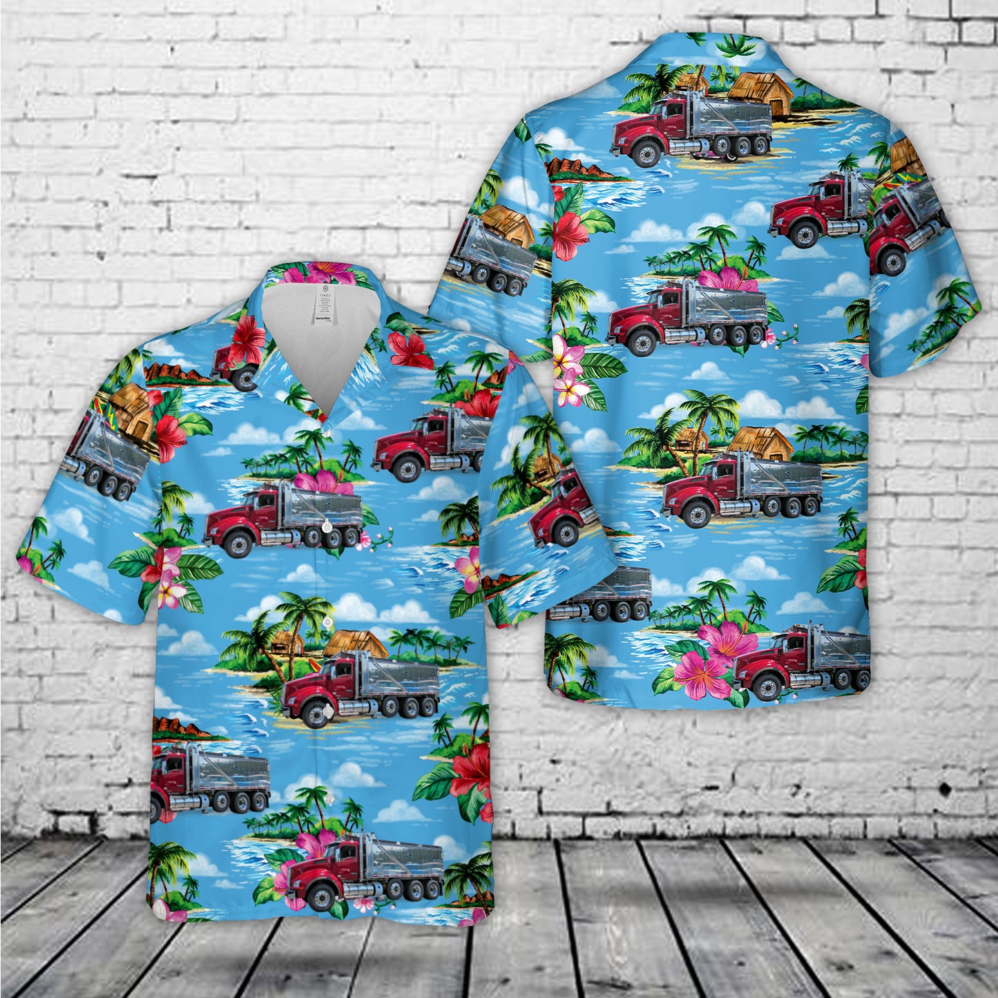 Kenworth T880 Dump Truck Hawaiian Shirt