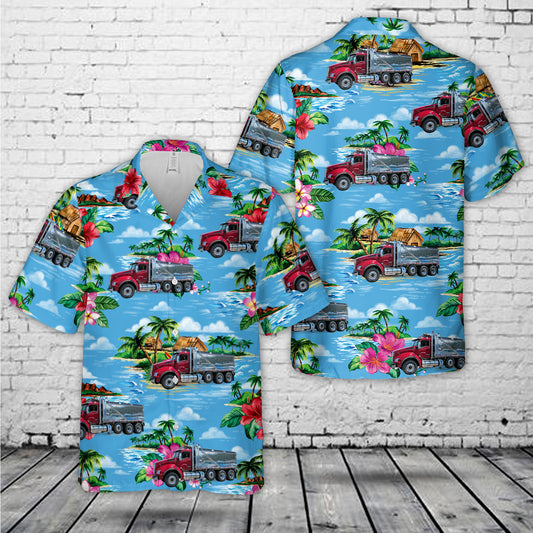 Kenworth T880 Dump Truck Hawaiian Shirt