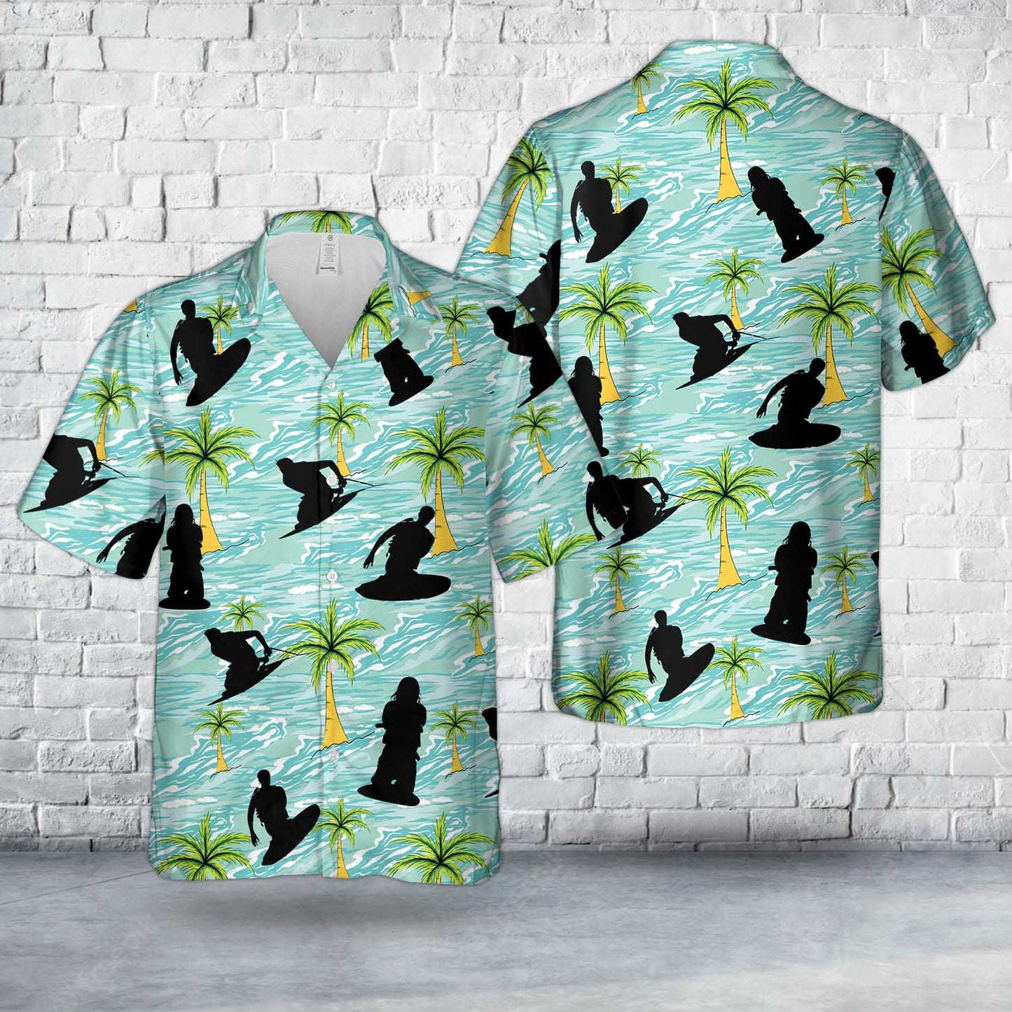 Kneeboarding Silhouette Hawaiian Shirt
