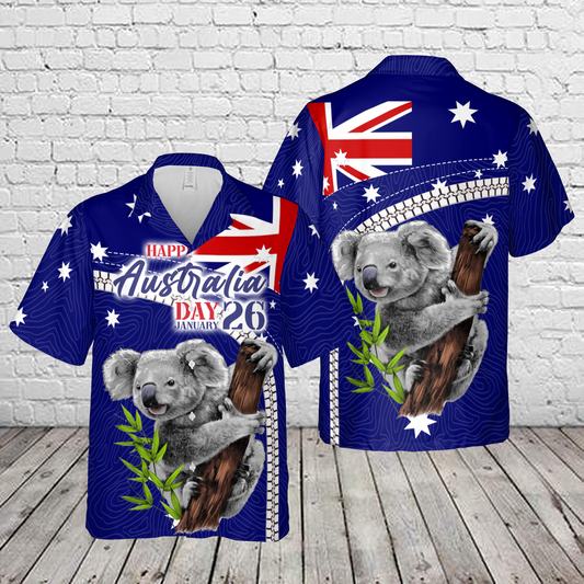 Koala Happy Australia Day Hawaiian Shirt