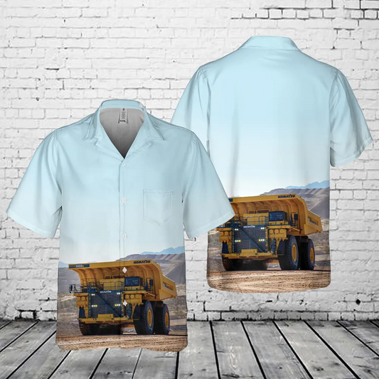 Komatsu 980E 4 mining dump truck Pocket Hawaiian Shirt
