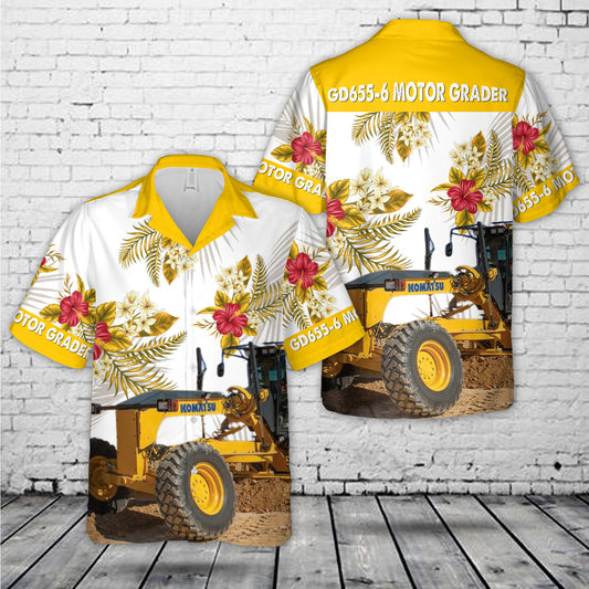 Komatsu GD655-6 Motor Grader Hawaiian Shirt
