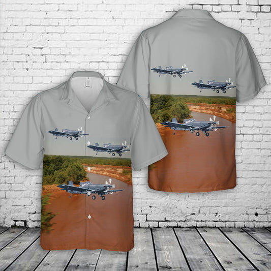 L3Harris' Sky Warden Red River Oklahoma Hawaiian Shirt