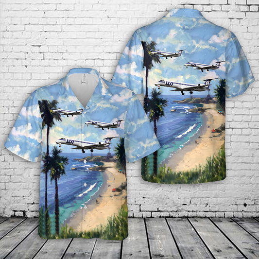 LOT Polish Airlines Embraer ERJ-145MP Hawaiian Shirt