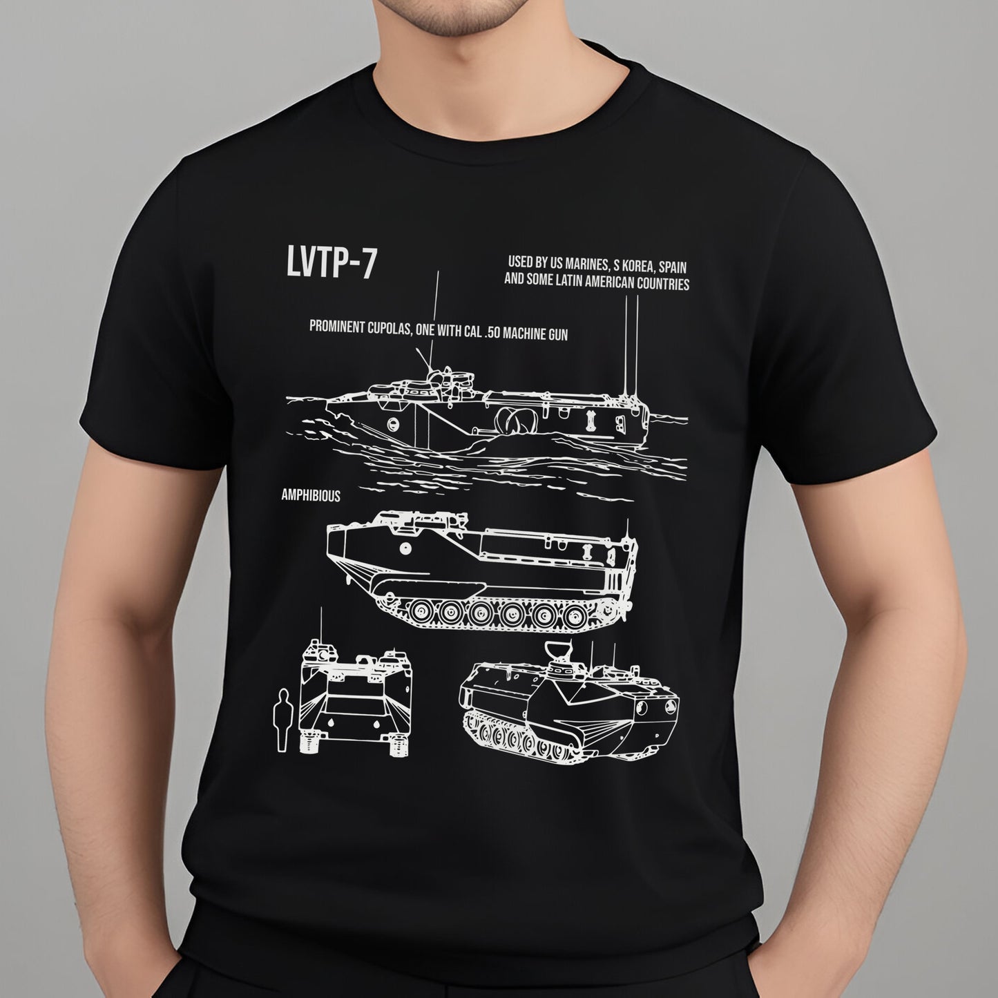 LVTP-7 Assault Amphibious Vehicle Classic Unisex T-Shirt Gildan 5000 (Made In US) DLTT0508PT04