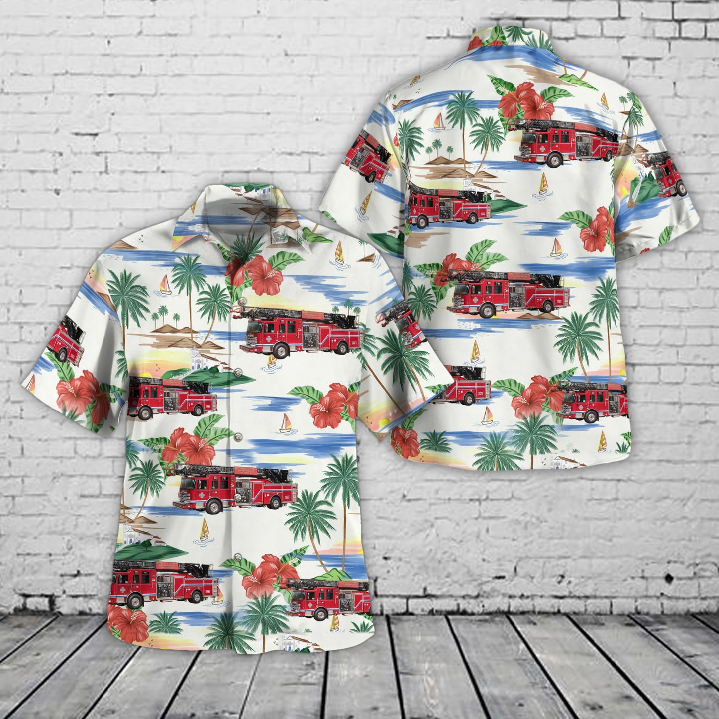 Lake Hopatcong, New Jersey, Jefferson Township Fire Department No.2 Hawaiian Shirt