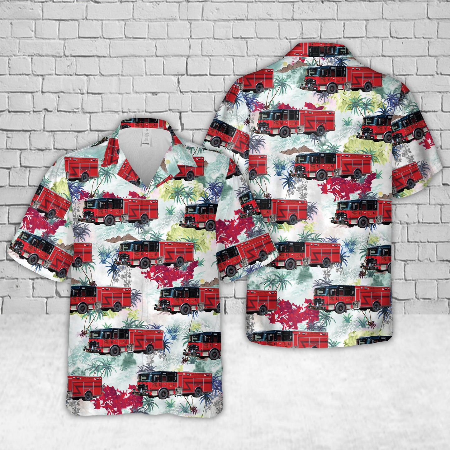 Lake In The Hills, Illinois, Algonquin-Lake in the Hills Fire Protection District Engine 142 Hawaiian Shirt