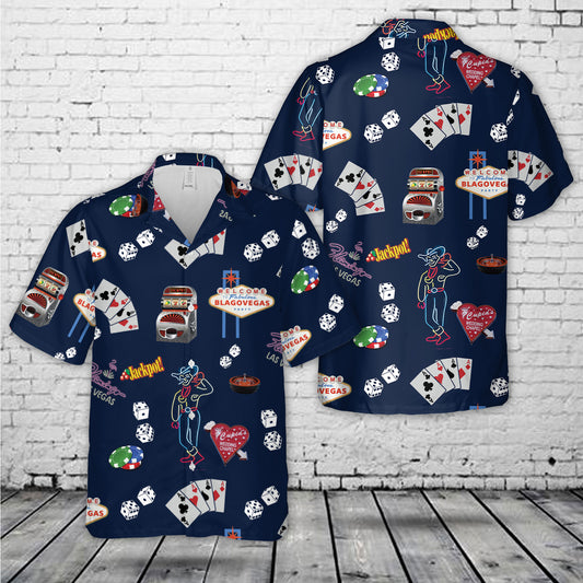 Las Vegas Themed Hawaiian Shirt