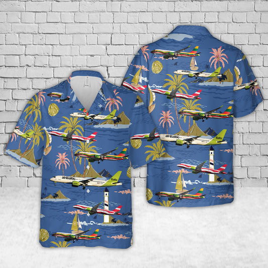 Latvia Air Baltic Airbus A220-371 Hawaiian Shirt